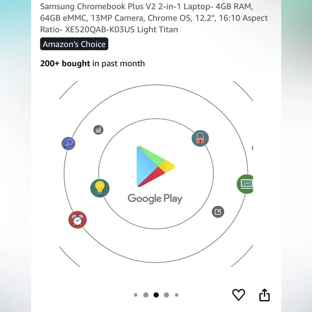 Samsung Chromebook Plus V2 2-in-1 in Silver